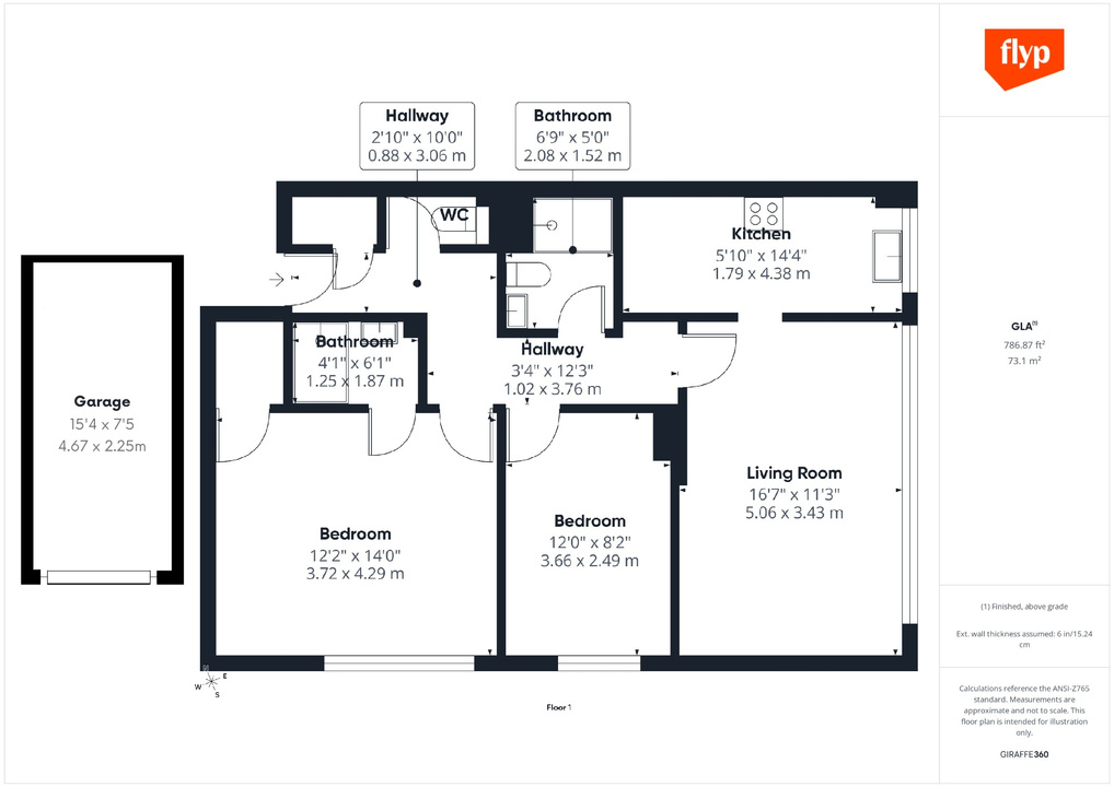 2 bed apartment for sale in Gordon Road, Ealing, London, W13 - Property Floorplan