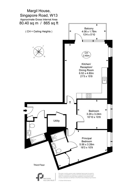 2 bed apartment for sale in Margil House, West Ealing, London, W13 - Property Floorplan