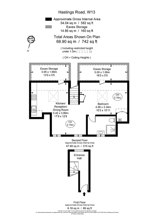 1 bed apartment for sale in Hastings Road, Ealing, London, W13 - Property Floorplan