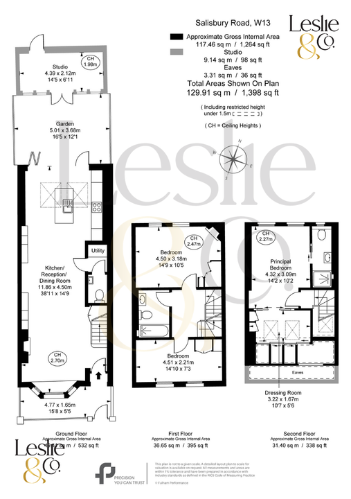 3 bed terraced house for sale in Salisbury Road, Ealing, Northfields, London, W13 - Property Floorplan