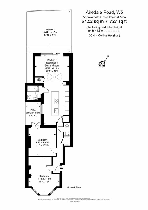 2 bed apartment for sale in Airedale Road, Ealing, London, W5 - Property Floorplan