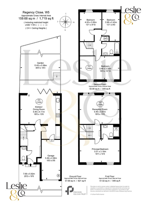 4 bed terraced house for sale in Regency Close, Ealing, London, W5 - Property Floorplan