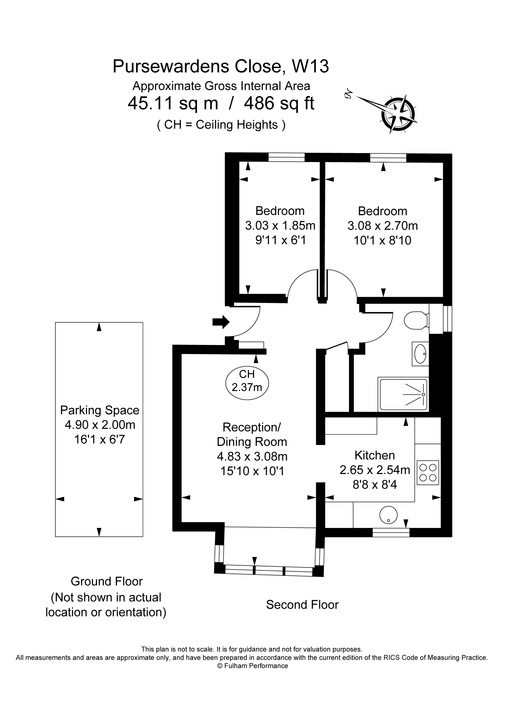 2 bed apartment to rent in Pursewardens Close, Ealing, London, W13 - Property Floorplan