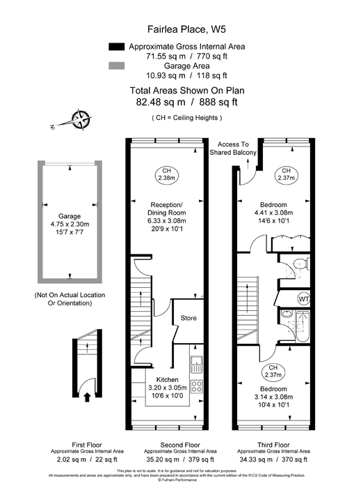 2 bed maisonette for sale in Fairlea Place, Ealing, London, W5 - Property Floorplan