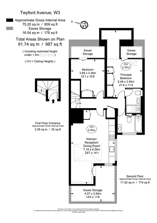 2 bed apartment to rent in Mayleaf House, Twyford Avenue, Ealing - Property Floorplan
