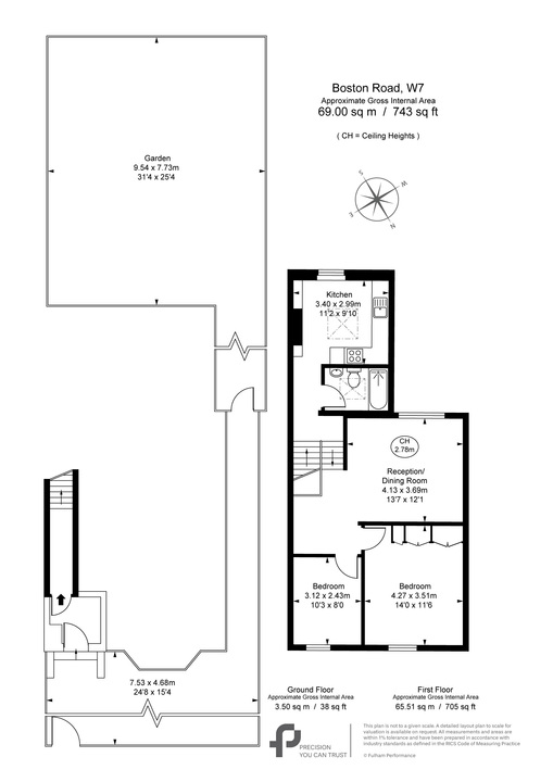 2 bed apartment for sale in Boston Road, Hanwell, London, W7 - Property Floorplan