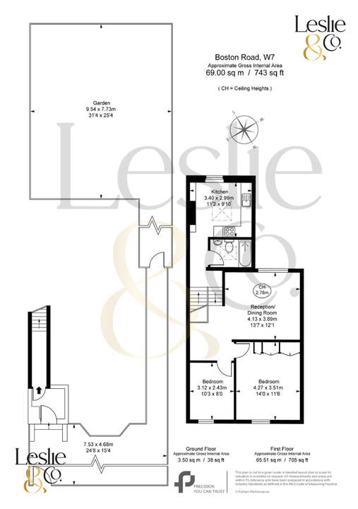 2 bed apartment for sale in Boston Road, Hanwell, London, W7 - Property Floorplan