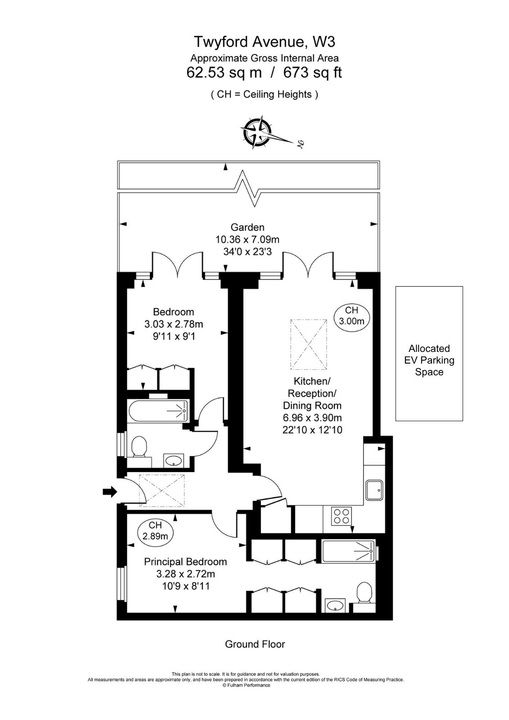 2 bed apartment to rent in Mayleaf House, Twyford Avenue, Ealing - Property Floorplan