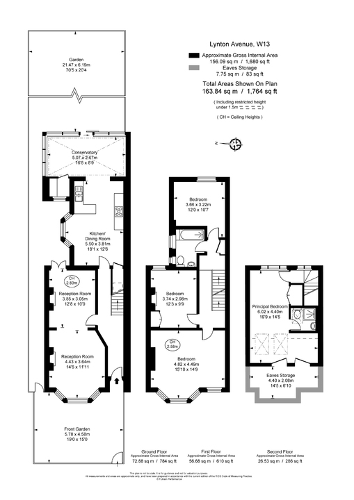 4 bed semi-detached house for sale in Lynton Avenue, Ealing, London, W13 - Property Floorplan