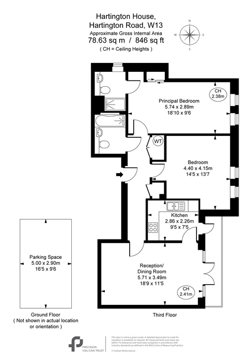 2 bed apartment for sale in Hartington Road, Ealing, London, W13 - Property Floorplan