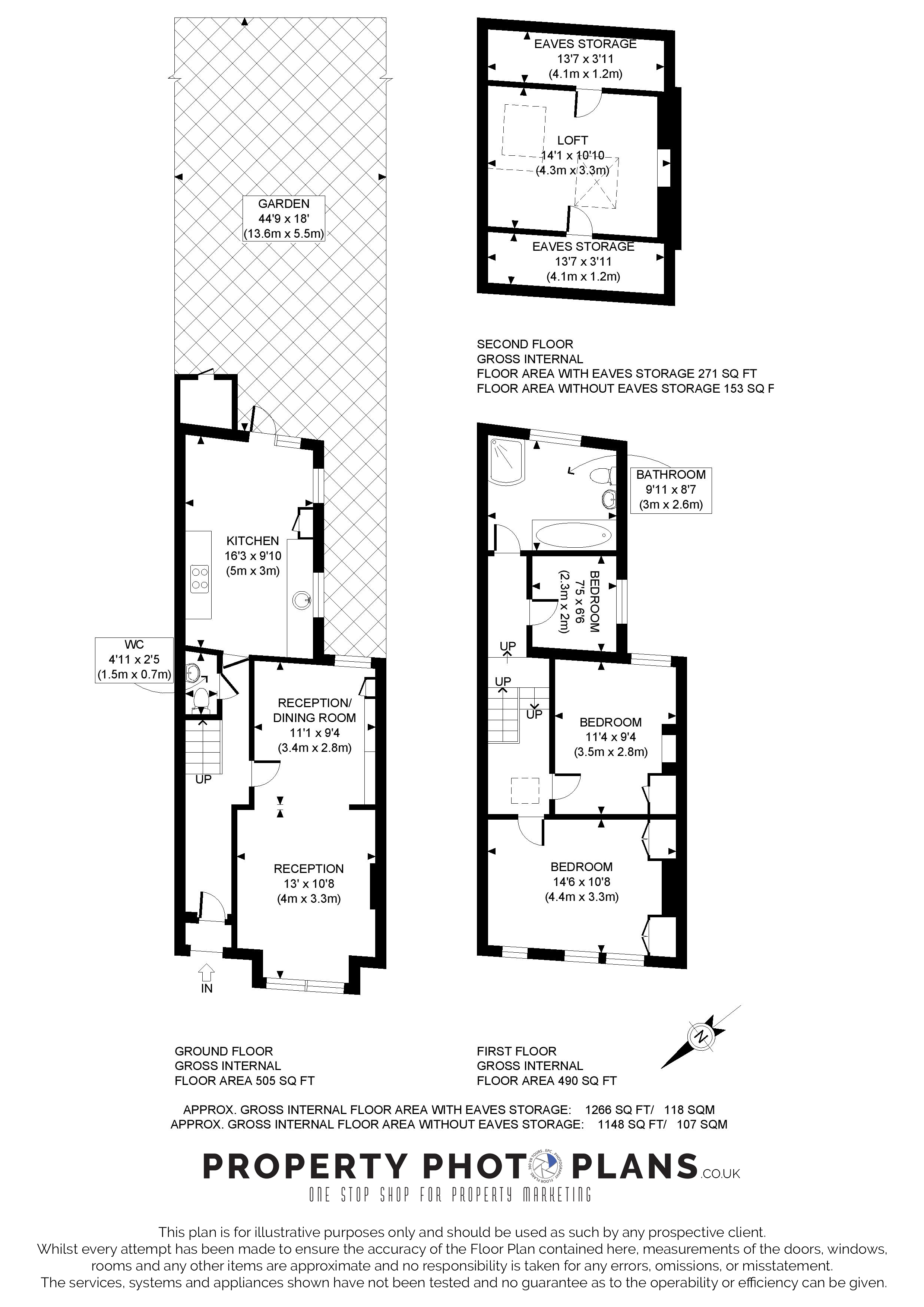 3 bed terraced house for sale in Endsleigh Road, Ealing, London, W13 - Property Floorplan