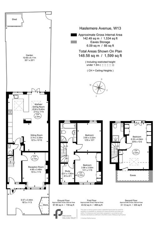 4 bed terraced house for sale in Haslemere Avenue, Ealing, Northfields, London, W13 - Property Floorplan