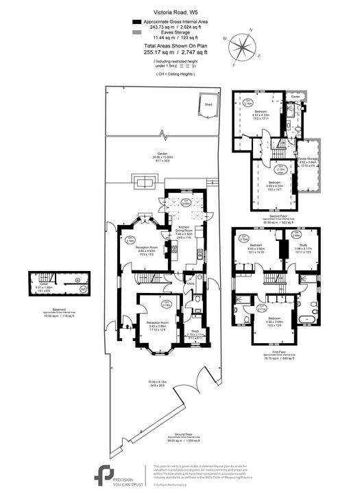 5 bed detached house for sale in Victoria Road, Ealing, London, W5 - Property Floorplan