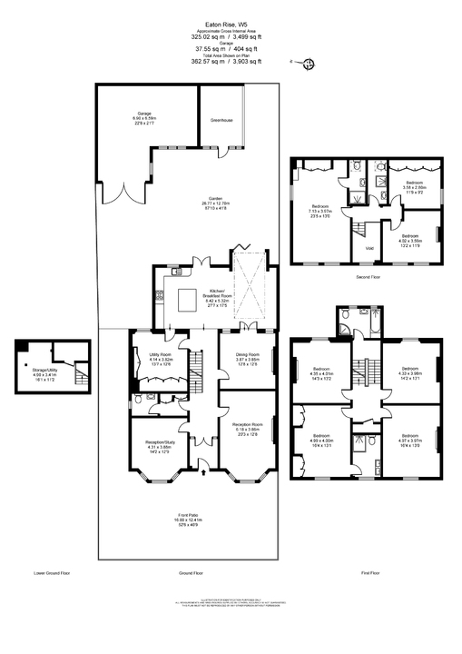 6 bed detached house to rent in Eaton Rise, Ealing, London, W5 - Property Floorplan
