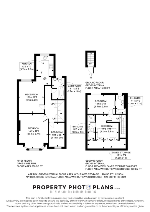 3 bed apartment for sale in Waldegrave Road, Ealing, London, W5 - Property Floorplan