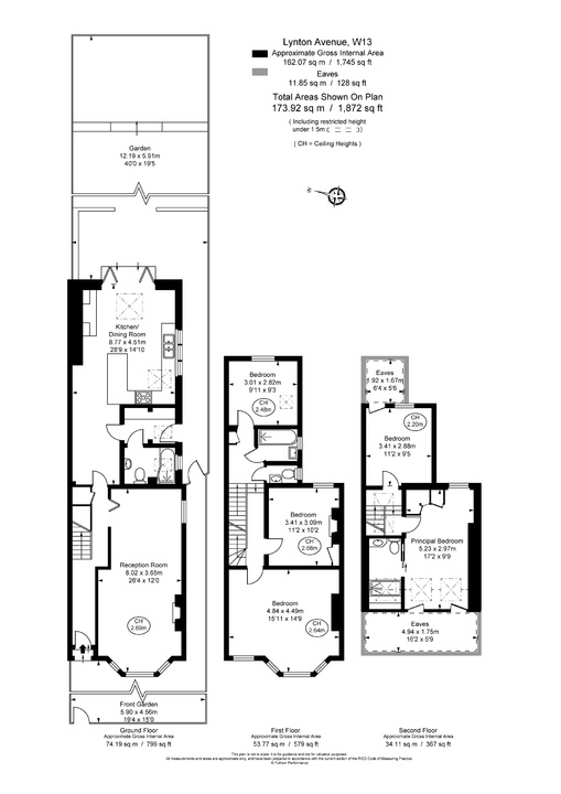 5 bed semi-detached house to rent in Lynton Avenue, Ealing, London, W13 - Property Floorplan