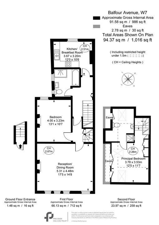 2 bed apartment for sale in Balfour Avenue, Hanwell, London, W7 - Property Floorplan