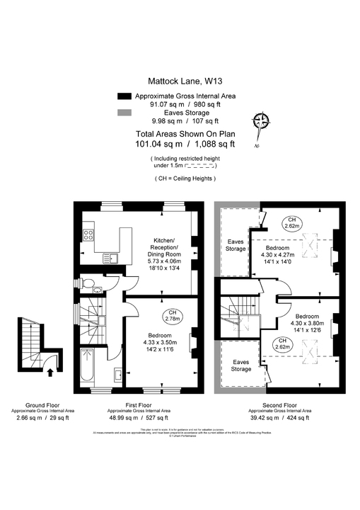 2 bed apartment to rent in Mattock Lane, Ealing, London, W13 - Property Floorplan
