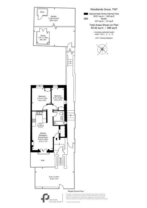 2 bed apartment for sale in Woodlands Grove, Isleworth, Greater London - Property Floorplan
