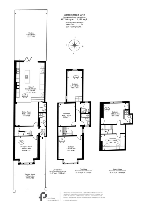 5 bed semi-detached house for sale in Waldeck Road, Ealing, London, W13 - Property Floorplan