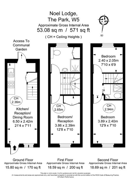 2 bed terraced house for sale in The Park, Ealing, London, W5 - Property Floorplan