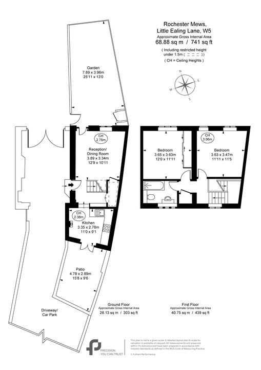 2 bed terraced house for sale in Rochester Mews, Little Ealing Lane, Ealing, London, W5 - Property Floorplan