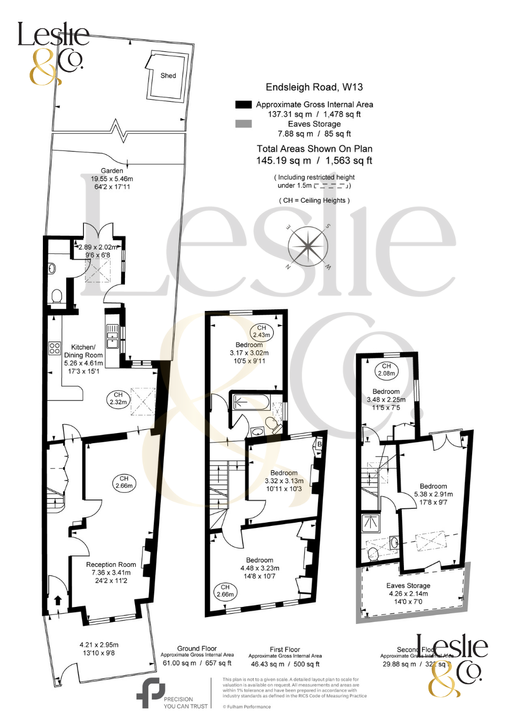 5 bed terraced house for sale in Endsleigh Road, Ealing, London, W13 - Property Floorplan