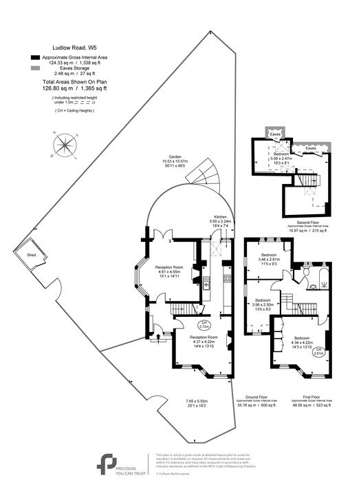 4 bed semi-detached house for sale in Ludlow Road, Ealing, London, W5 - Property Floorplan