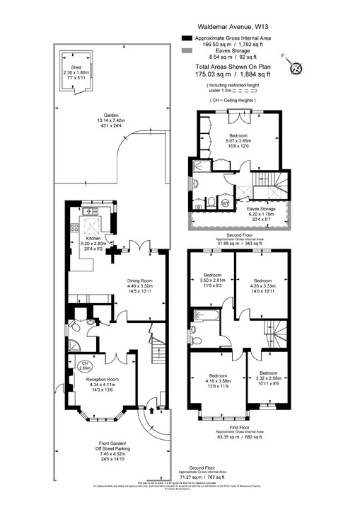 5 bed semi-detached house for sale in Waldemar Avenue, Ealing, London, W13 - Property Floorplan
