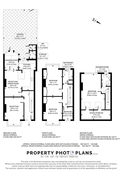 4 bed terraced house to rent in St. Georges Avenue, Ealing, London, W5 - Property Floorplan