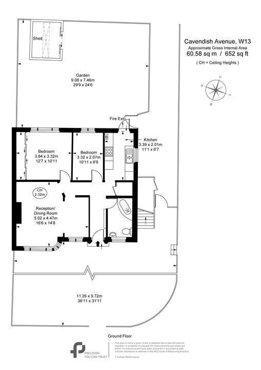 2 bed apartment for sale in Cavendish Avenue, Ealing, London, W13 - Property Floorplan
