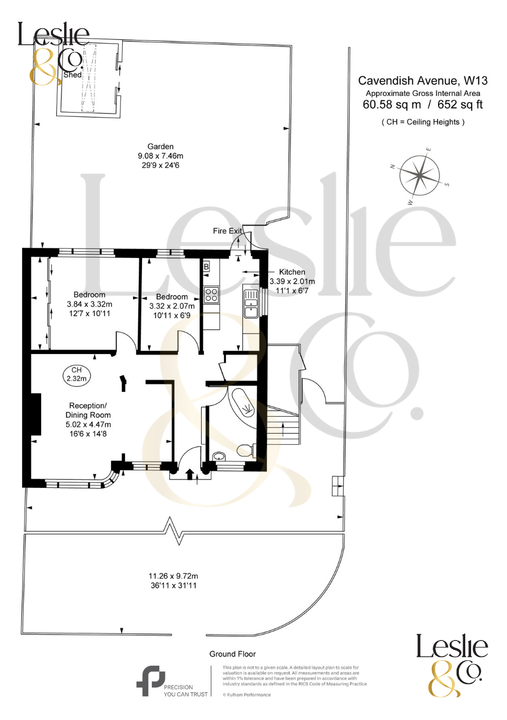 2 bed apartment for sale in Cavendish Avenue, Ealing, London, W13 - Property Floorplan