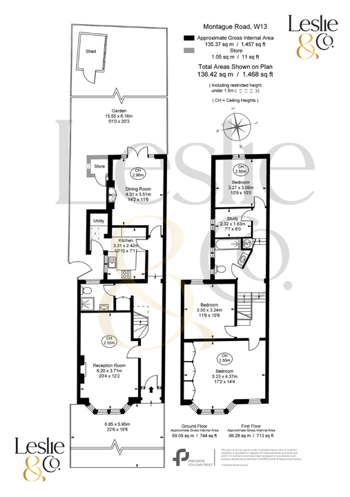 4 bed semi-detached house for sale in Montague Road, Ealing, London, W13 - Property Floorplan