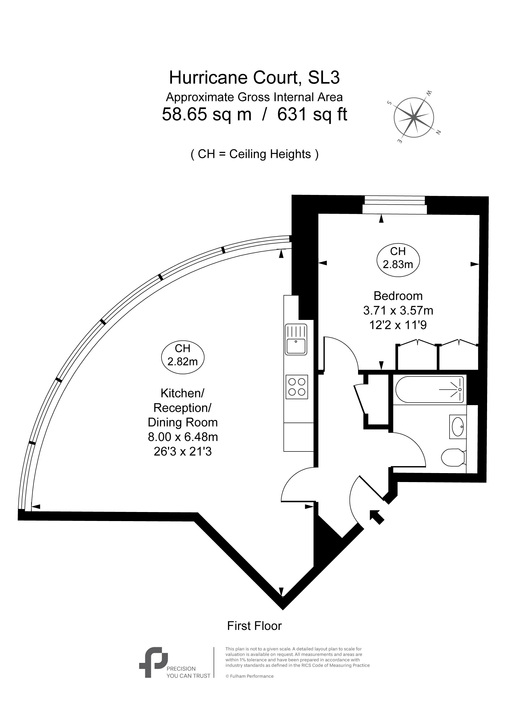 1 bed apartment for sale in Heron Drive, Berkshire, SL3 - Property Floorplan