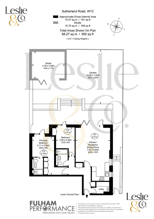 2 bed apartment for sale in Sutherland Road, Ealing, London, W13 - Property Floorplan