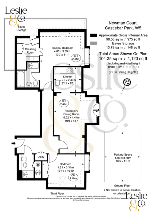 2 bed apartment for sale in Castlebar Park, Ealing, London, W5 - Property Floorplan