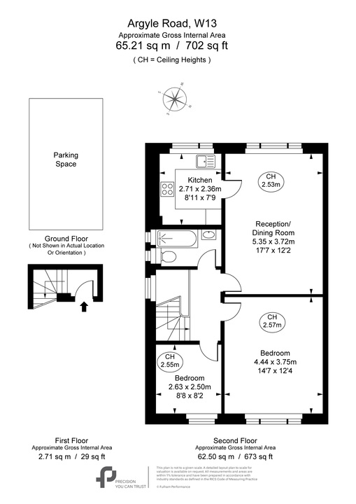 2 bed apartment for sale in Argyle Road, Ealing, London, W13 - Property Floorplan