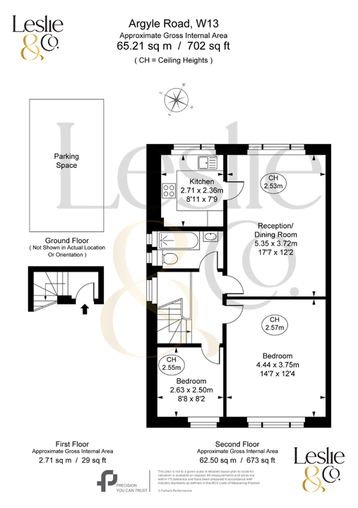 2 bed apartment for sale in Argyle Road, Ealing, London, W13 - Property Floorplan
