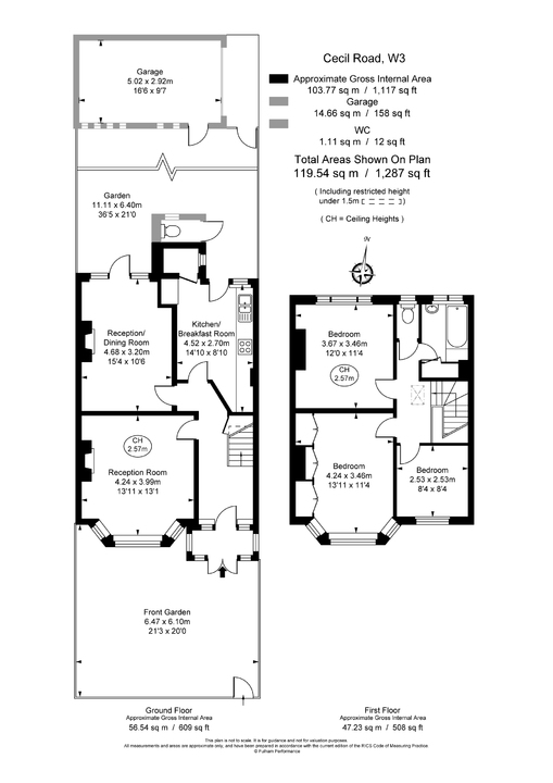 3 bed terraced house for sale in Cecil Road, Acton, London, W3 - Property Floorplan