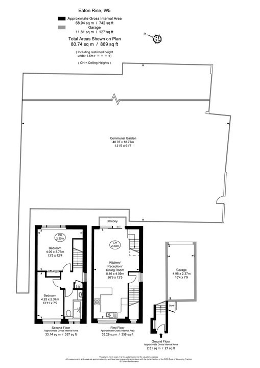 2 bed maisonette for sale in Eaton Rise, Ealing, London, W5 - Property Floorplan
