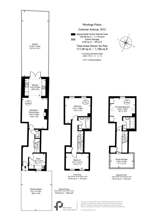 3 bed terraced house for sale in Windings Place, Ealing, Northfields, London, W13 - Property Floorplan