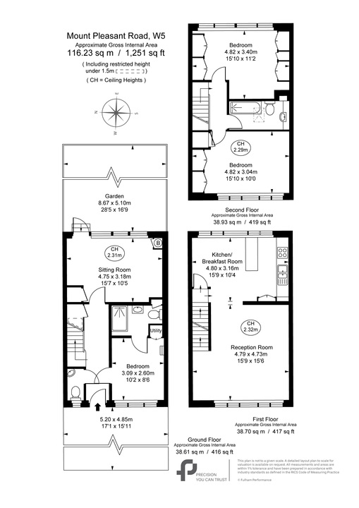 4 bed terraced house for sale in Mount Pleasant Road, Ealing, London, W5 - Property Floorplan