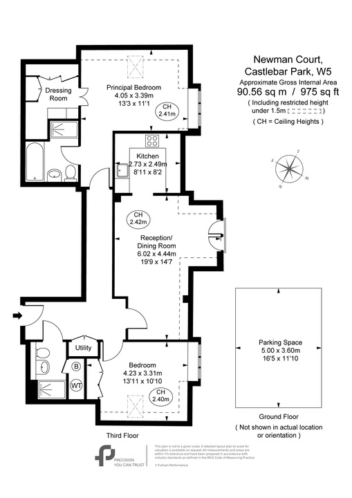 2 bed apartment for sale in Castlebar Park, Ealing, London, W5 - Property Floorplan