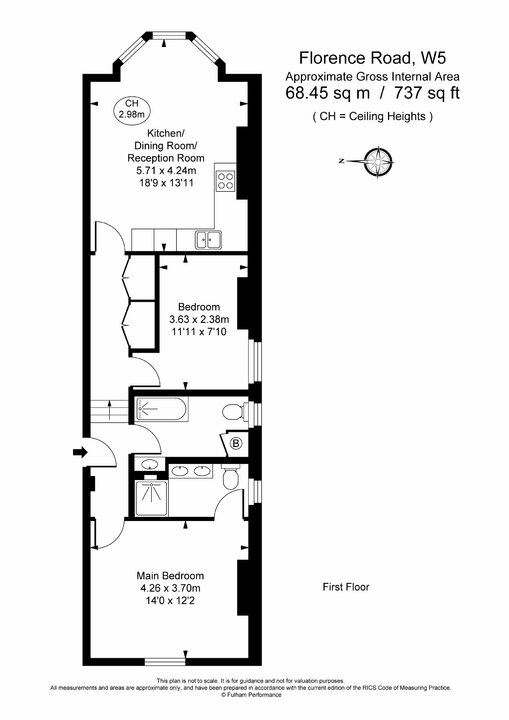2 bed apartment for sale in Florence Road, Ealing, London, W5 - Property Floorplan