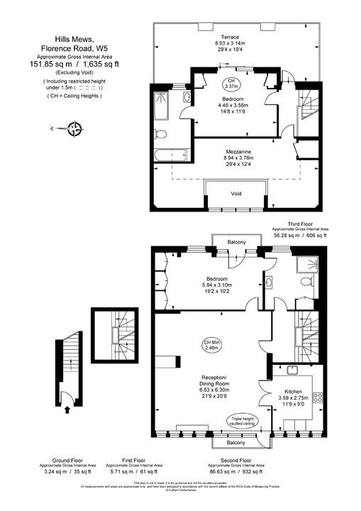 2 bed apartment for sale in Hills Mews, Florence Road, Ealing, London, W5 - Property Floorplan