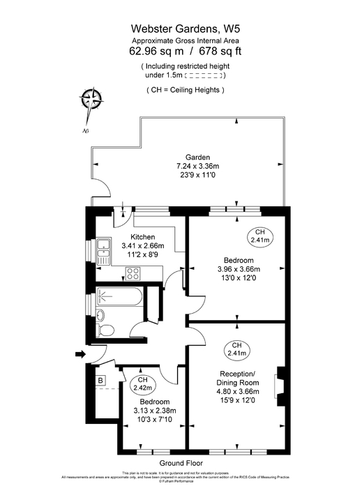 2 bed apartment for sale in Webster Gardens, Ealing, London, W5 - Property Floorplan