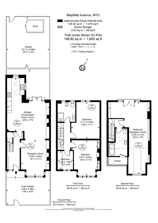 4 bed terraced house for sale in Mayfield Avenue, Ealing, Northfields, London, W13 - Property Floorplan
