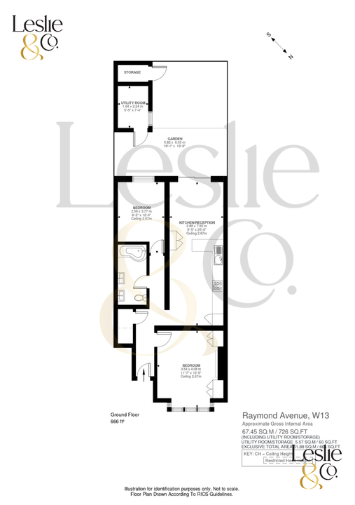2 bed apartment for sale in Raymond Avenue, Northfields, Ealing, London, W13 - Property Floorplan