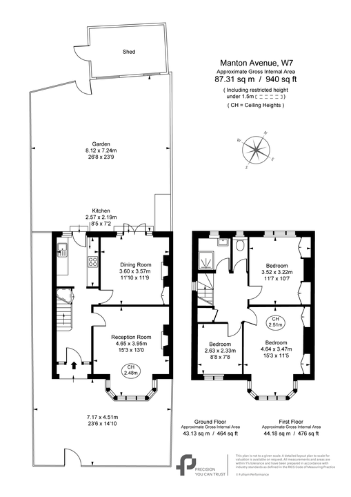 3 bed semi-detached house for sale in Manton Avenue, Hanwell, London, W7 - Property Floorplan