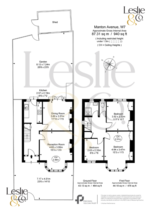 3 bed semi-detached house for sale in Manton Avenue, Hanwell, London, W7 - Property Floorplan